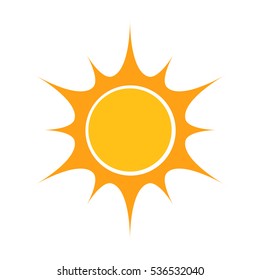 Flat design sun icon illustration