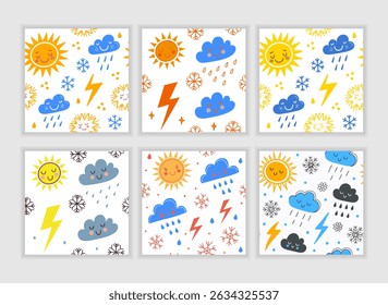 	
Flat design sun pattern bundill	
