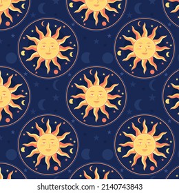 flat design sun pattern design vector