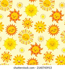 flat design sun pattern design vector
