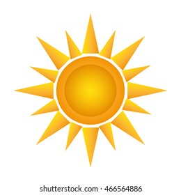 Flat Design Sun Representation Icon Vector Stock Vector (Royalty Free ...