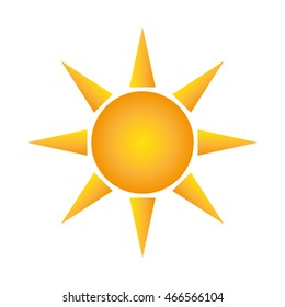 flat design sun representation icon vector illustration