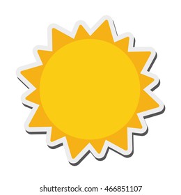 flat design sun representation icon vector illustration