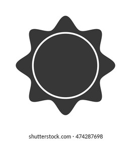flat design sun representation icon vector illustration