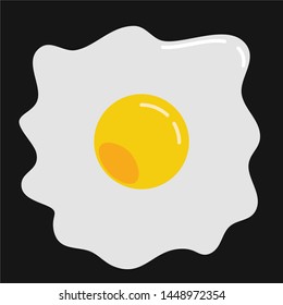 Flat design of sunny side up egg.