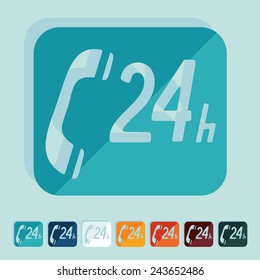 Flat design: support service