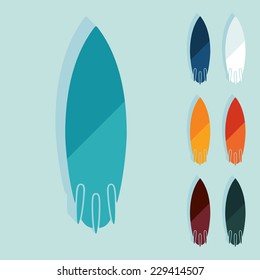 Flat design: surfing