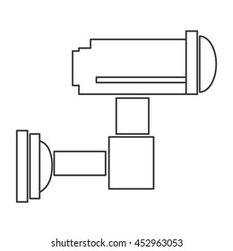 flat design surveillance camera icon vector illustration