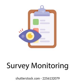 Flat design of survey monitoring 