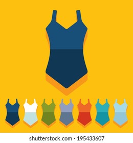 Flat design: swimsuit