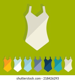 Flat design: swimsuit