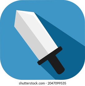 flat design of a sword for logo or icon fighting gear theme