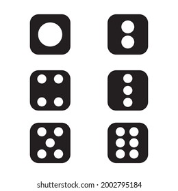 flat design of symbols, and icons of dice
