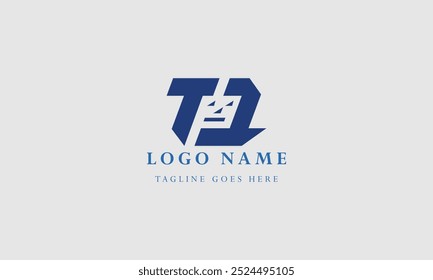 Diseño plano T logo Plantilla colección