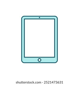 flat design tablet vector icon