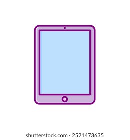 flat design tablet vector icon