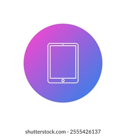 flat design tablet vector icon