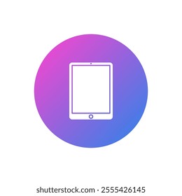 flat design tablet vector icon