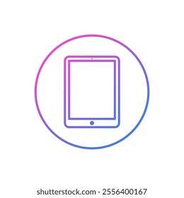 flat design tablet vector icon