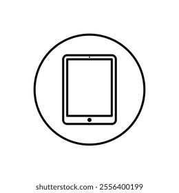 flat design tablet vector icon