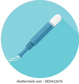 Flat design Tampon With Applicator. Vector illustration