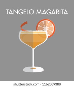 FLAT DESIGN TANGELO MARGARITA illustration IN VECTOR