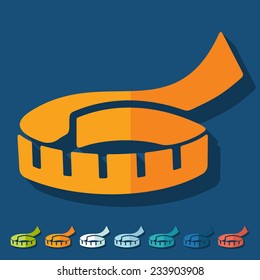 Flat design: tape measure