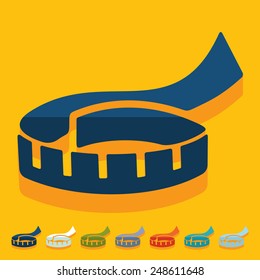 Flat design: tape measure
