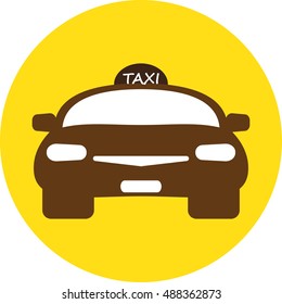 Flat design of Taxi car Vector Illustration