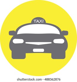 Flat design of Taxi car Vector Illustration