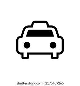 Flat design taxi icon. Vector.