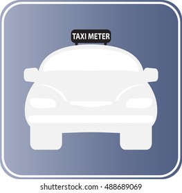 Flat design of Taxi Meter car Vector Illustration