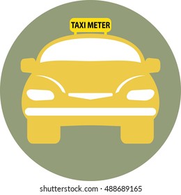 Flat design of Taxi Meter car Vector Illustration