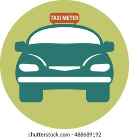 Flat design of Taxi Meter car Vector Illustration