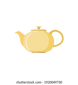 Flat design teapot vector graphics