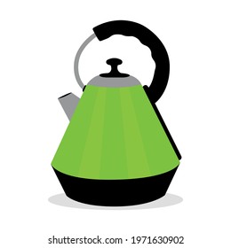 Flat design teapot vector graphics isolated on white transparent background.