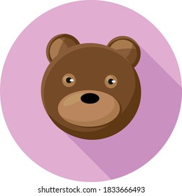 Flat design Teddy Bear. Vector illustration