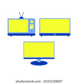 flat design television and monitor pack
