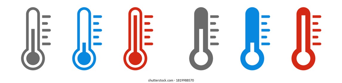 Flat design. Temperature mode symbol set. Vector illustration.
