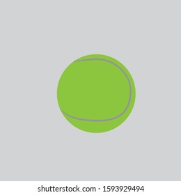 flat design tennis ball vector