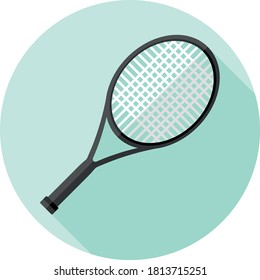 Flat design Tennis Racket. Vector illustration