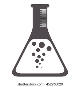 flat design test tube icon vector illustration