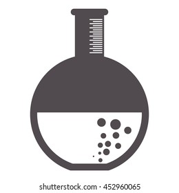 flat design test tube icon vector illustration