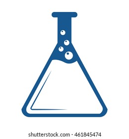 flat design test tube icon vector illustration