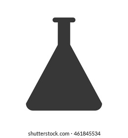 flat design test tube icon vector illustration