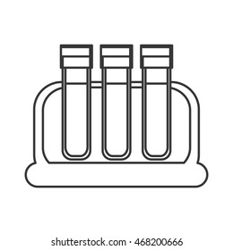 flat design test tube icon vector illustration