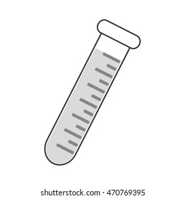 flat design test tube icon vector illustration