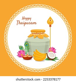 Flat design of Thaipusam Festival