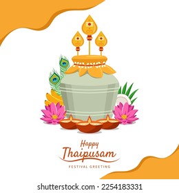 Flat design of Thaipusam Festival