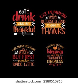  flat design thanksgiving t-shirt, thanksgiving, happy thanksgiving typography t-shirt, set of thanksgiving lettering, turkey t-shirt design greeting card, t shirt